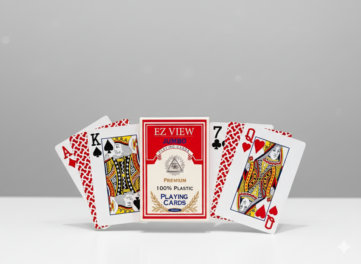 Robin Red 100% Plastic Jumbo Playing Cards